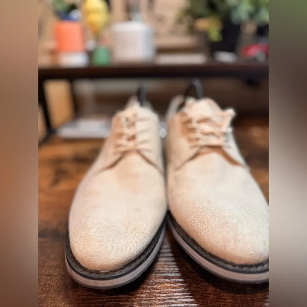 Express‎ Light Tan Linen Feel Oxfords Size 11